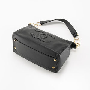 Chanel One Coco Shoulder Bag Black Mark Large